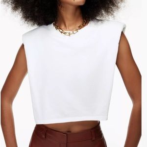 2 Shoulder Pad Cropped Tanks